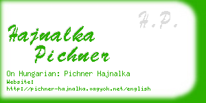 hajnalka pichner business card